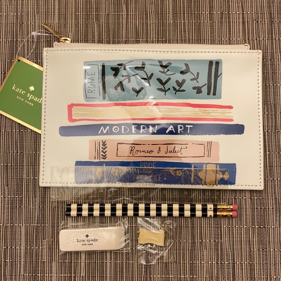 ♠️Kate Spade NY “Stack of classics” pencil pouch!